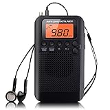 【 Más Función】: Diseño de interruptor de bloqueo para evitar operaciones accidentales. Con la pantalla LCD digital, puede leer los canales de AM / FM que está escuchando y ajustar la frecuencia fácilmente. Más funciones: temporización, despertador y memoria de apagado, etc.