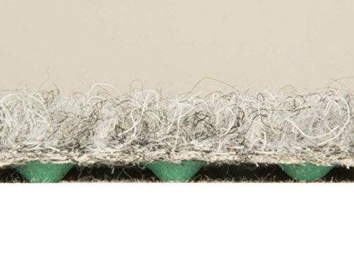 Premium Rasenteppich Kunstrasen Patio mit Noppen – Farbe Grau | Vliesrasen mit Drainage | Gesamthöhe ca. 7,5mm | Gewicht 1100g/m² | Pflegeleichte Strapazierfähig | Kunstrasenteppich – 2,00m x 3,00m - 6