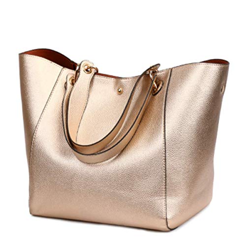 Preisvergleich Produktbild Europäische Damen-Eimerhandtaschenmode der neuen Art und Weisetasche 2018 Retro- (29×26×30CM, Roségold)