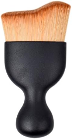 JAF S Shape Makeup Brush Wave Arc Curved Hair Shape Wine Glass Base Foundation Make Up Brush Pro Contour Kabuki Brush for Makeup