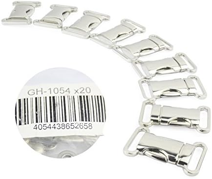 Grenhaven 3/4โ chromed Bucklet Clip Fasteners for Paracord Straps, Drawstrings, Braiding Necklaces for Cats & Dogs - Set of 10
