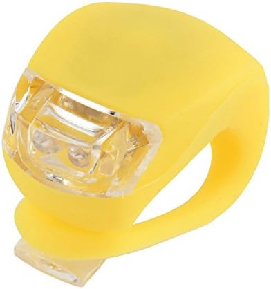 LED Bicycle Light Bright Bike Led Light Mount Fork Handlebar Seat Post (Yellow)