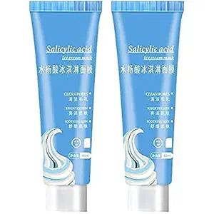 Red Ballons Natural Salicylic Acid Ice Cream Mask Tube 240 ml pack of 2 (240 ml)