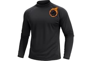 TACVASEN Herren Langarmshirt Thermo Sweatshirt Fleece Pullover Turtleneck Tshirts Longsleeve Funktionsshirt Männer Shirt