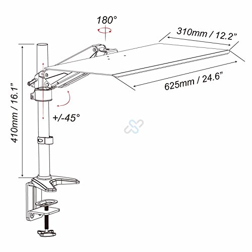 HFTEK® FY14WS Workfit Workstation Desktop Laptop Halterung Halter Tischhalterung Sit & Stand (FY14WS) - 2