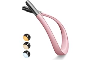 ENCLIZE LED-Nackenleselampe, Buchlampe zum Lesen im Bett, 3 Helligkeitsstufen einstellbar, leichtes, komfortables Design, Hände frei, langlebig, perfekt zum Basteln, Stricken, Camping, Rosa Mitternacht