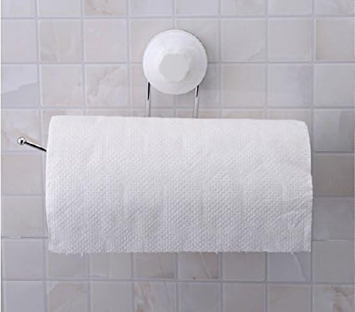Roll Paper Towel Suction Cup Hook Holder Kitchen Bathroom Toilet Stainless Steel