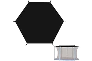 CIKDA 6/8/10/12/14ft Trampoline Cover, Trampoline Cover Sun Shade UV Protection, Water Resistant Weatherproof Dust Proof Trampoline for Outdoors 6-8 Support Poles Trampolines Accessories