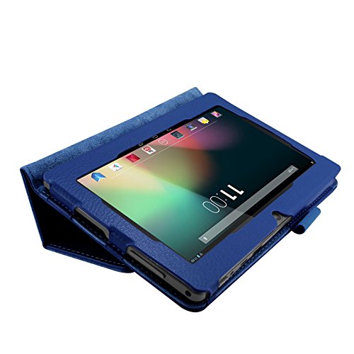 Infiland Folio Hülle Case Schutzhülle Tasche für 7 “7 Zoll Google Android Tablet-PC inklusive ALLDAYMALL A88S / A88X 17,8 cm (7 Zoll) Tablet-PC, rotor® 17,8 cm (7 Zoll) Android Tablet PC, JEJA 7 Zoll Android Google Tablet PC, Dragon Touch Y88X 7 Zoll Tablet PC, Trimeo 7 Zoll Tablet PC, Arespark Ultrathin 7 Zoll Tablet PC, PHROG7 Tablet PC (7 Zoll), Rixow Ultrathin 7 inch Tablet PC( Überprüfen Sie bitte die Details der kompatibelen Tablet-Modell-Liste in Produktbeschreibung)(Dunkleblau) - 7