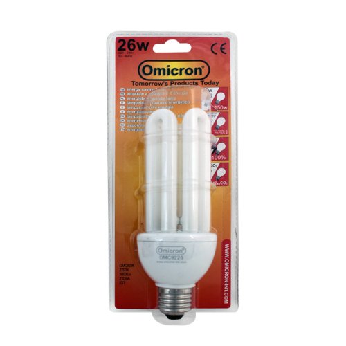 Preisvergleich Produktbild Omicron Energiesparlampe, 26 W, kompakt, fluoreszierendes Licht, Edison-Gewinde