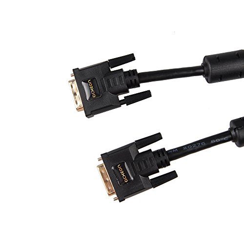 Acxeon DVI zu DVI Kabel 2M STANDARD, Dual Link 24 + 1 Full Pin OD7.8MM echtem vergoldet 3U" OFC, Neue HDTV Auflösungen bis zu 4K, 3D, 3840x2160, 2x Ferritkern - Pro Series