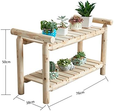 WENZHE Flowers Shelf Plant Stand Wooden Flower Racks Easy Shelves Shoe Racks Living Room Double Store Shelves Storage Racks Flower shelf ( Color : A , Size : 76*50cm )