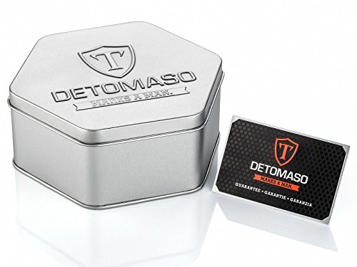 DETOMASO Men's Machineer Automatic Watch with Black Dial Analogue Display and Black Stainless Steel Bracelet DT-ML102-A