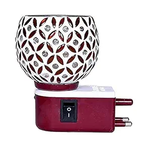 Starvis Kapur Dani Electrical Camphor Diffuser. Glass Kapoor Dani & Essential Oil Diffuser with On Off Switch to Toggle Between Burner & Lamp