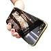 Produktbild Homikon Spiegel Silikon Hülle Überzug TPU Silikon Tasche Bling Glänzend Glitzer Handyhülle Schwarz Feder Mirror Case Weiche Schutzhülle Stoßdämpfend Case Cover Etui für iPhone 6/6S