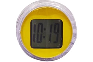 HFINGAQEX Mini relojes de motocicleta, reloj compacto digital, reloj analógico para coche, impermeable, adhesivo, reloj digital, mini reloj de ventilación de coche, reloj adhesivo para salpicadero, barco,