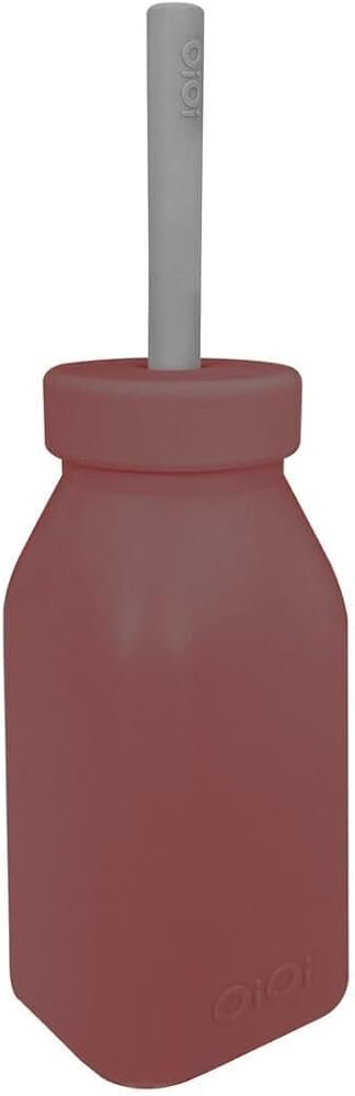 OiOi Hüp + Up - Şişe + Pipet - Velvet Rose/Powder Grey