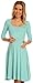 Happy Mama Women's Maternity Stretchy Jersey Dress Square Neck S-4XL. 314p (Mint, UK 16/18)