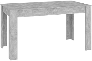 vidaXL Tavolo da Pranzo Grigio Cemento 140x74,5x76cm Legno Multistrato