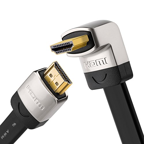 Ugreen High Speed 3m 90 Grad Winkelstecker HDMI Kabel mit Ethernet für Ultra HD 4K 3D, Kompatibel mit Blue-ray Playern, 3D Television,HDTV, Roku, Xbox360, PS3, Apple TV usw
