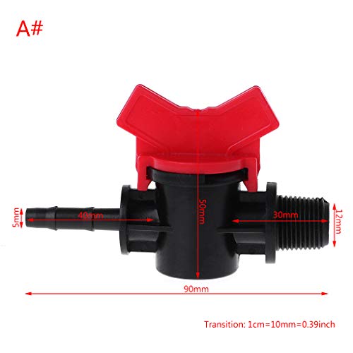 Preisvergleich Produktbild JOYKK-Justierschalter-Kupplungsrohrloch mit Einführungsventil mit unterschiedlichem Durchmesser - A # Schwarz & Rot