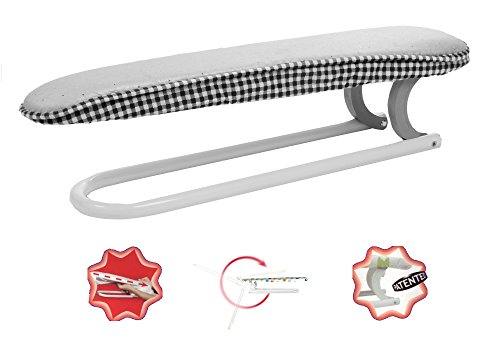 Mabi 921 Ärmelbrett FREE II inkl. extra KETTLER-Alu-Auflage – Dampfdurchlässiges Ärmelbrett freitragend – klappbar – standfest – Mit Baumwollauflage und zusätzlicher 2-fach beschichtete Alu-Bügelauflage - 7