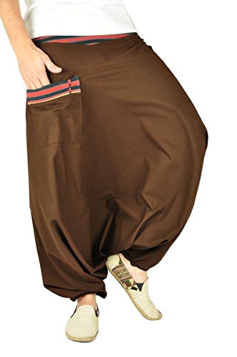 virblatt Haremshose mit traditionellen Webereien UNISEX Einheitsgröße S - L Aladinhose mit bequemen Gummibund alternative Kleidung- Feierabend