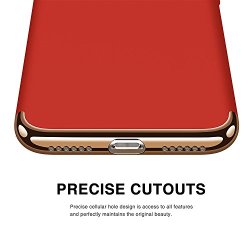 Ranvoo Funda iPhone 7  3 en 1 Anti-Scratch Anti-Huella Dactilar a Prueba de Choque Marco Electroplate con Superficie Antideslizante Cubierta Excelente Agarre el Caso para el iPhone 7   Logo out 