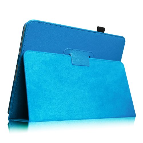 Fintie Apple iPad 1 Hülle Case Schutzhülle Etui Tasche – Folio Slim Fit Ständer Kunstleder Smart Cover mit Stylus Loop für iPad 1st Generation, Blau - 5