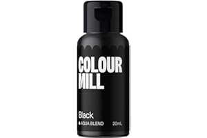 Colour Mill Aqua Blend Food Colouring Black: Colorant Alimentaire Liquide Base d'Eau - 20 ml