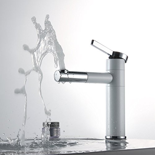 Gimili Wasserhahn Bad Waschbecken Armaturen Waschtischarmatur Weiss Waschbecken Mischbatterie Bad - 3
