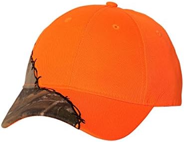 Kati Licensed Camo Cap with Barbed Wire Embroidery, One Size, Blaze/ XTRA
