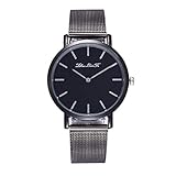 Damen Armbanduhren,PLOT Luxus Ultrathin Rose Gold Analog Quarz Business Armbanduhr Edelstahl Elegantes Uhren