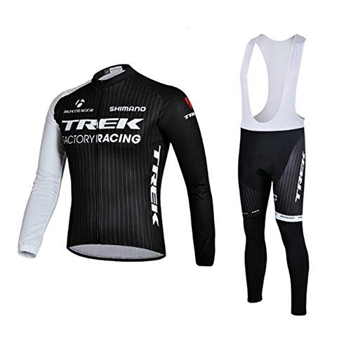 GWJ Mens Classique Maillot Cyclisme Hiver Thermique Top Bike + Cycling Bib Collants Ensemble
