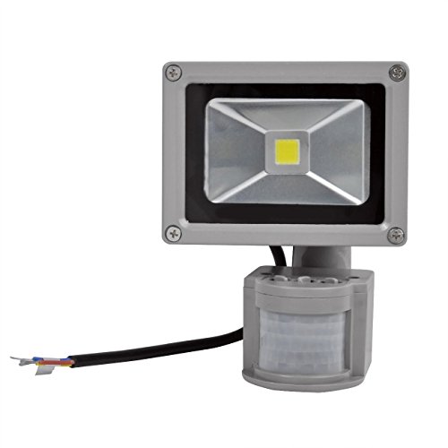 HimanJie LED Fluter Spot Außenstrahler Flutlich Strahler + Bewegungsmelder ausser Scheinwerfer Außenwandleuchte wasserdicht IP65 (kaltweiß(10W)) - 3