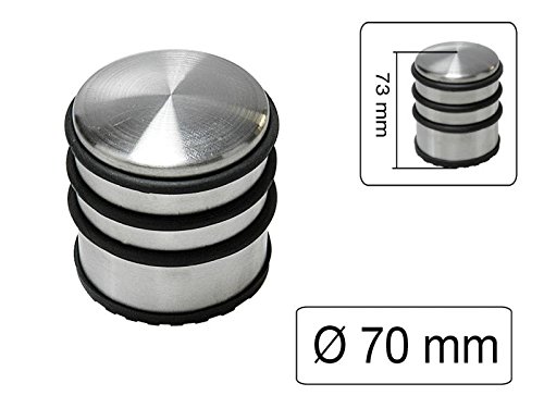 Preisvergleich Produktbild Türstopper 7 cm Edelstahl-Optik 1 kg Schwer