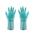 Produktbild LbojailiAi Handschuh Reinigung Gericht Geschirrspülhandschuhe Kitchen Supplies 2in1 Green