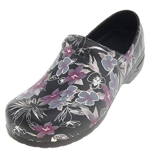 Preisvergleich Produktbild Backbayia Arbeitsschuhe, Sicherheitsschuhe, Blumen, wasserdicht, rutschfeste Sohle