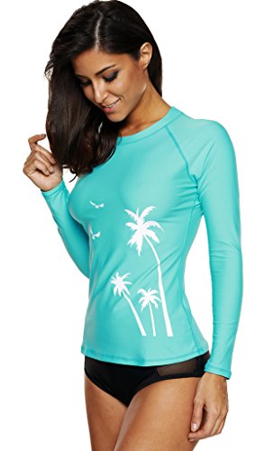 CharmLeaks Damen Rash Guard Langarm UV-Schutz (UPF) 50+ - 2