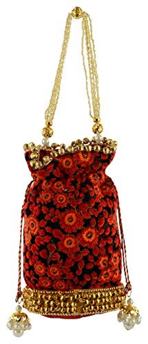 Tooba Handicraft Party Wear Hand Embroidered Box Clutch Bag Purse For Bridal, Casual, Party, Wedding