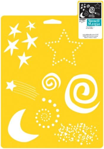 Delta CreativeStencil Mania Stencil, 7 by 10-Inch, 970810710 Fun Shapes