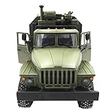 Dieses WPL Sechs-Laufwerk Armee LKW Klettern Auto Fernsteuerungs auto kann eine Vielzahl von Gelände klettern.
