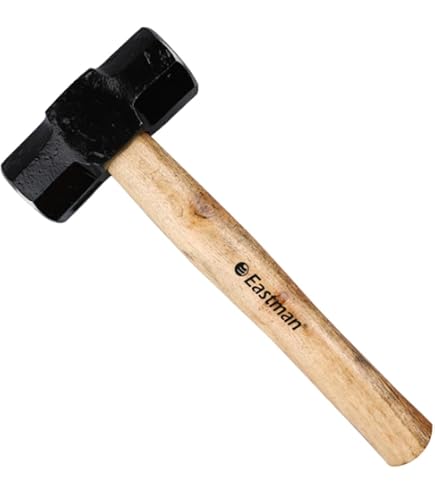 Titan 63372 2-Piece Hammer Set – 2lb Drilling Hammer & 3lb Sledge Hammer, Fiberglass Handles, Forged Steel Heads