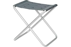 ‎BERGER BERGER Camping Hocker XL | Tragbarer Klapphocker | Tragbarer Stuhl Mini | Klappbarer Hocker (Grau)