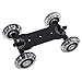 Produktbild Kamerawagen, Acouto 2 Farben Kamera Schiene Auto Stabilisator Desktop Tischwagen für Canon 5DII / 7D / 60D SLR Kamera(Black)