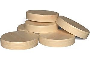 Heimatspäne Querholzplättchen Fichte [15 Stück - Ø50mm] - Konusplättchen aus natürlichen Fichtenholz unbehandelt, Querholzdübel zum Ausbessern von Astlöchern