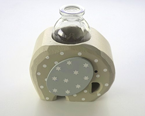 FINIA Elefanten Vase aus Holz mit Glas, handmade