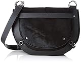 Outer Material: Leder Liebeskind Berlin Damen Nscrola10 Newspo Umhängetasche, Schwarz (Black), 12x37x28 cm