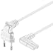 Produktbild Netzkabel Eurostecker CEEE 7/16 Doppelbuchse IEC 60320 C7 100cm weiß