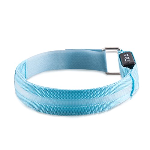 kwmobile 2x LED Leucht Armband / XL Sicherheitsband / für Joggen Sport Fahrrad / Leuchtband in blau / Hundehalsband Blinklicht / verschiedene Farben erhältlich - 8